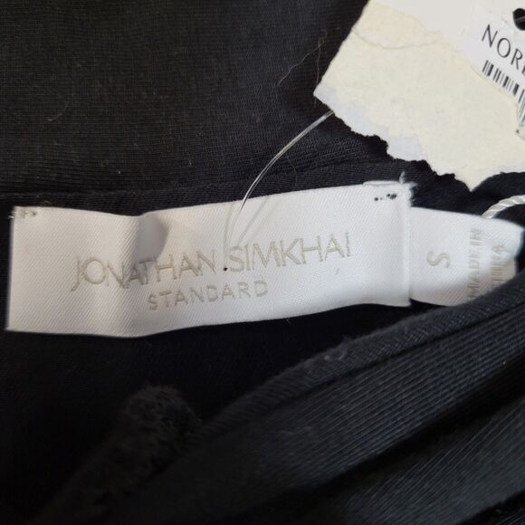 Jonathan Simkhai Ruched Bodycon Midi Dress Size Small Black Modal Cut Out - Picture 7 of 9